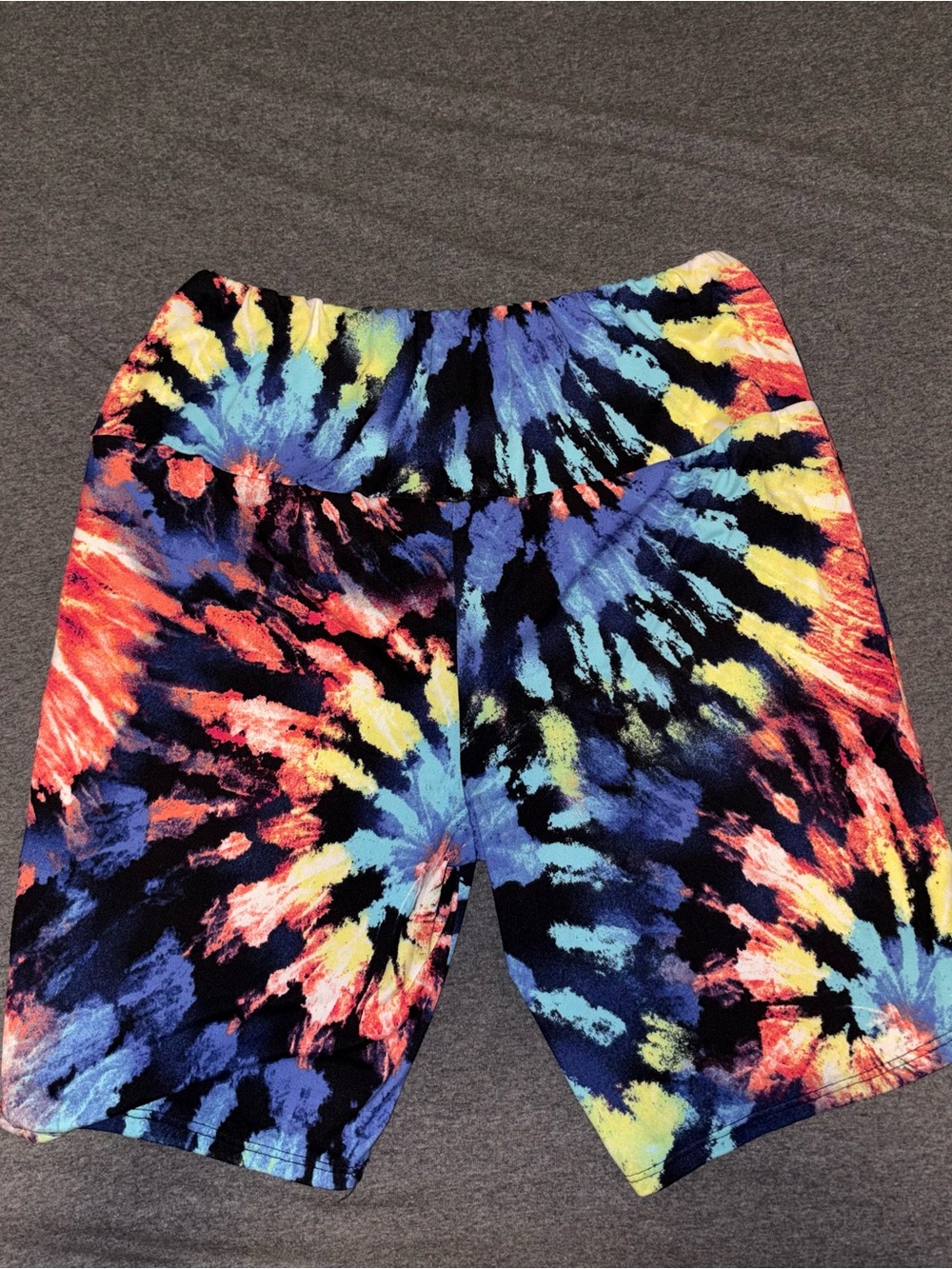 Women's Tie-Dye Multicolor Bike Shorts - Vibrant Activewear